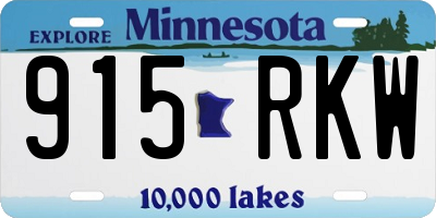 MN license plate 915RKW