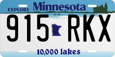 MN license plate 915RKX