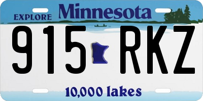 MN license plate 915RKZ