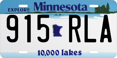 MN license plate 915RLA