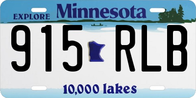 MN license plate 915RLB