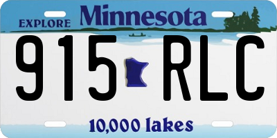 MN license plate 915RLC