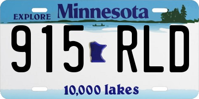 MN license plate 915RLD