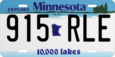 MN license plate 915RLE