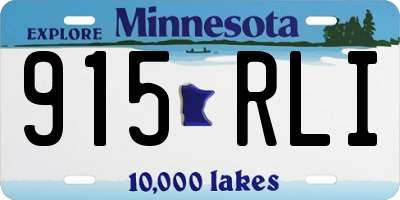 MN license plate 915RLI