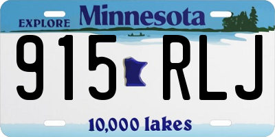 MN license plate 915RLJ