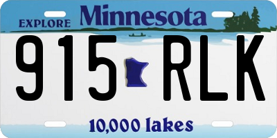 MN license plate 915RLK
