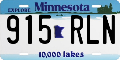 MN license plate 915RLN