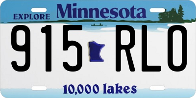 MN license plate 915RLO