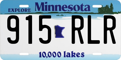 MN license plate 915RLR