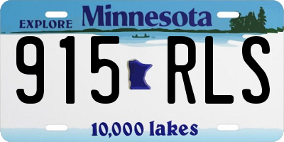 MN license plate 915RLS