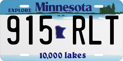 MN license plate 915RLT