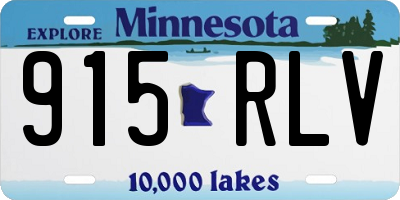 MN license plate 915RLV