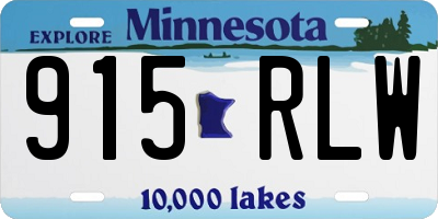 MN license plate 915RLW