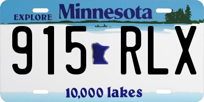 MN license plate 915RLX