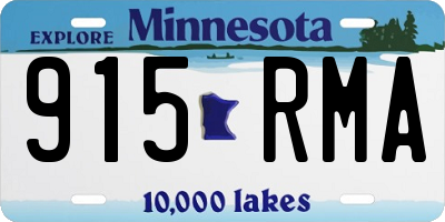 MN license plate 915RMA