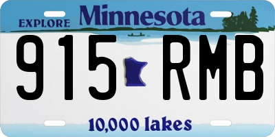MN license plate 915RMB