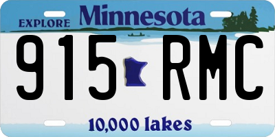 MN license plate 915RMC