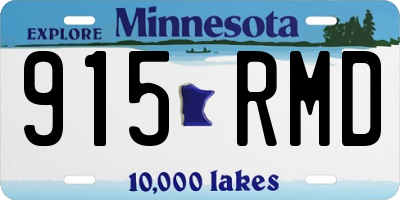 MN license plate 915RMD