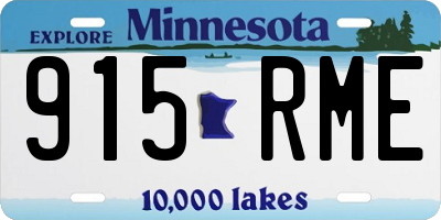 MN license plate 915RME
