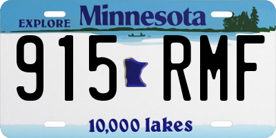 MN license plate 915RMF