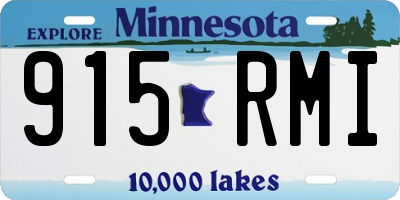 MN license plate 915RMI