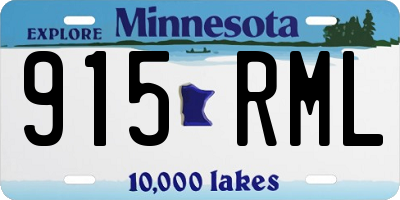 MN license plate 915RML