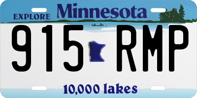 MN license plate 915RMP