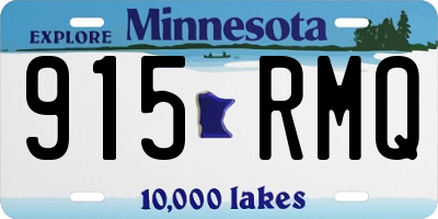 MN license plate 915RMQ