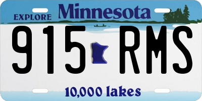 MN license plate 915RMS