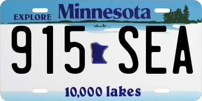 MN license plate 915SEA