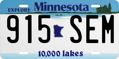 MN license plate 915SEM