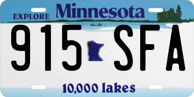 MN license plate 915SFA
