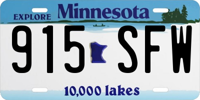 MN license plate 915SFW