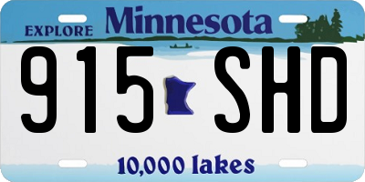 MN license plate 915SHD