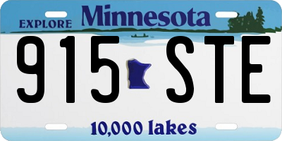MN license plate 915STE