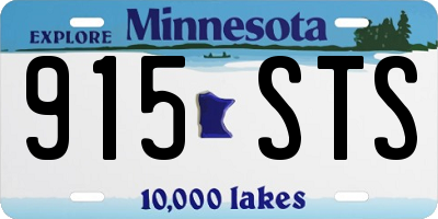 MN license plate 915STS