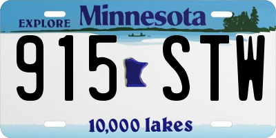 MN license plate 915STW