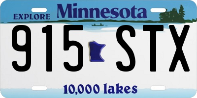 MN license plate 915STX