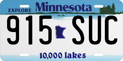 MN license plate 915SUC