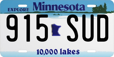 MN license plate 915SUD