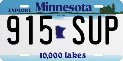 MN license plate 915SUP