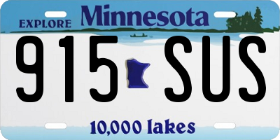 MN license plate 915SUS