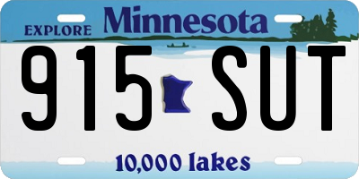 MN license plate 915SUT