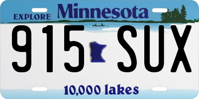 MN license plate 915SUX