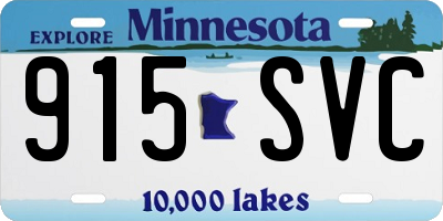 MN license plate 915SVC