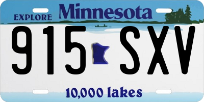 MN license plate 915SXV