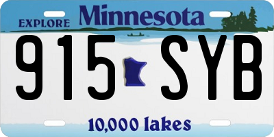 MN license plate 915SYB