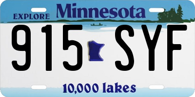 MN license plate 915SYF