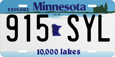 MN license plate 915SYL